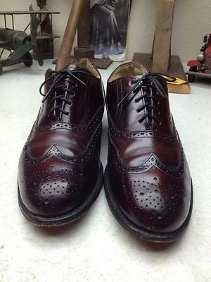 THOM MCAN USA BURGUNDY LEATHER LACE UP WING TIP BUSINESS CASUAL SATURDAY 9.5 D - Image 1 of 4