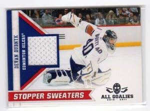 DEAVAN DUBNYK 2010-11 Panini All Goalies Stopper Sweaters Jersey #11