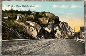 Point of Rock Duluth Minnesota Train Trolley EC Kropp DB Postcard B036 - Picture 1 of 3