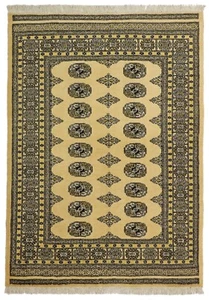 Pakistán Buchara 3ply 175x125 cm Alfombra Anudada a Mano Alfombra Oriental Nueva - Imagen 1 de 8