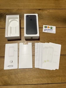 Boîte Vide iPhone 7 128go Noir + Notices + Cale + Outil Carte Sim - Zdjęcie 1 z 5