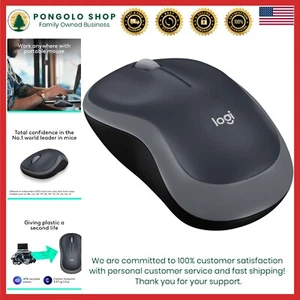 Swift Grey M185 Wireless Mouse with USB Mini Receiver & 1000 DPI Tracking - Picture 1 of 12
