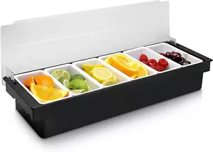 Ice Cooled Condiment Serving Container Fruit Veggie Condiment Caddy Plastic Garn - Picture 1 of 7