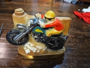 1972 Ezra Brooks Motorcycle Whiskey Decanter Heritage Missing Front Sticker - Picture 1 of 8