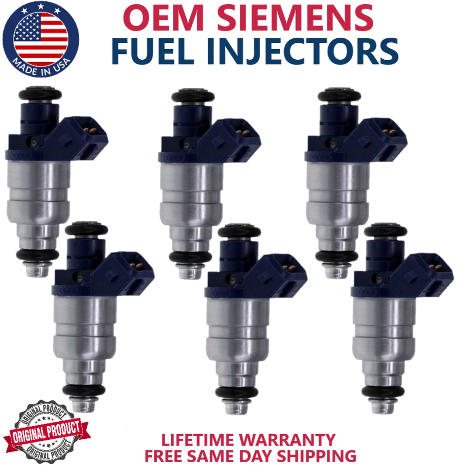 x6 Inyectores de combustible OEM SIEMENS 1998, 1999, 2000, 2001 Volkswagen Passat 2,8 L Foto 1 de 4