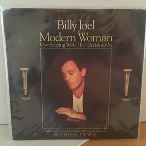 BILLY JOEL 7" SINGLE ,MODERN WOMAN / SLEEPING WITH THE TELEVISION ON - Picture 1 of 2