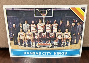 KANSAS CITY KINGS TEAM PHOTO CHECKLIST 1975-76 TOPPS BASKETBALL #211