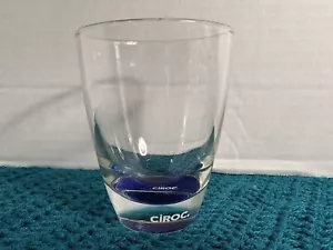 Vodka Pesata CIROC 4""x3"" Vetro Spessa Blu Cobalto Fondo Italia - Foto 1 di 3