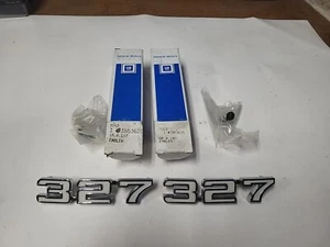 NOS GM 1969 Camaro 327 Fender Emblem Pair 3953625 - Picture 1 of 6