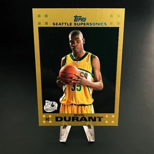 2007-08 Topps 50 aniversario #112 dorado paralelo Kevin Durant novato radiocontrol/2007 - Imagen 1 de 2