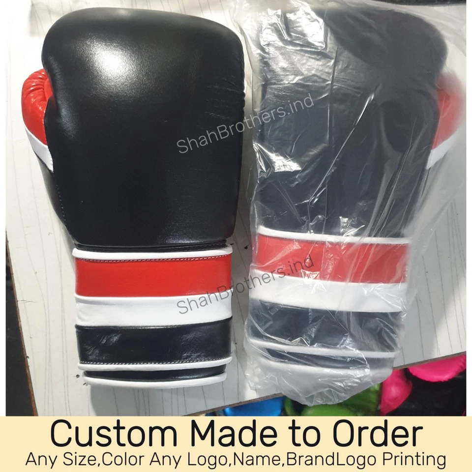 Guantes de Boxeo Sparring Hechos a Medida Plateados 16Oz Cualquier Talla Logo/Nombre Cuero Real Foto 1 de 4