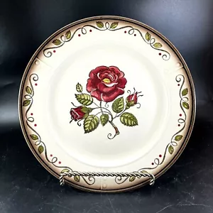Plato de cena Metlox Poppytrail Provincial Rose hecho en California - Imagen 1 de 7