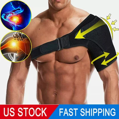 Shoulder Brace Support Compression Sleeve Torn Rotator Cuff Joint Pain Relief - Image 1 of 4