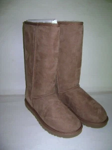 UGG Australia Women F10014K Classic Tall 8515 Boots CHESTNUT Leather Suede Sz 8 - Picture 1 of 7