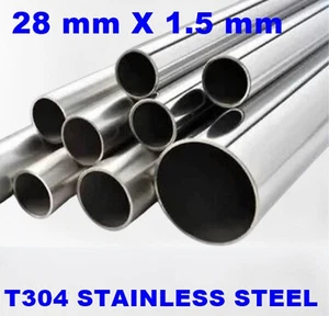 28 MM (1,125 ZOLL) EDELSTAHL AUSPUFF RUNDROHR T304 ROHR 1,5 MM WAND - Bild 1 von 1