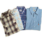 Vintage LOT of FOUR LEVI'S Long Sleeve Plaid and Western Shirts Size LARGE & XL