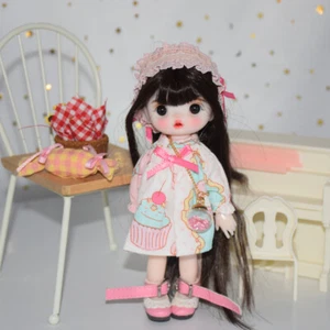 6 Zoll Mädchen Puppe Mini 1/8 BJD Puppe mit Make-up Perücken Schuhe Kleidung komplettes Set Kinder Spielzeug - Bild 1 von 12