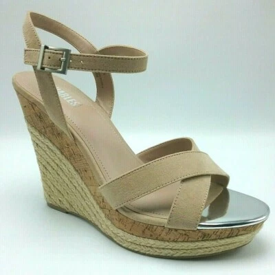 Sandalias alpargata de cuña Style By Charles David para mujer Anexo EE. UU. 10 beige gamuza  Foto 1 de 4