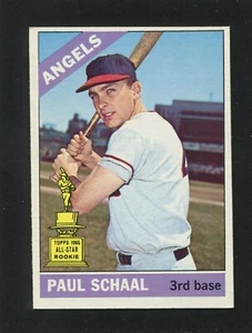 #376 PAUL SCHAAL, Angels - 1966 Topps: EX-MT, good gloss 66T-25e - Picture 1 of 3