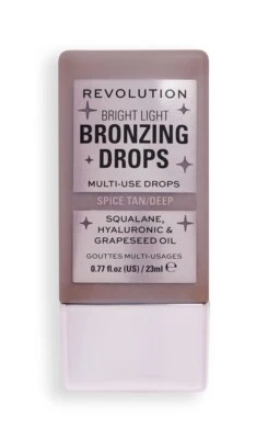 Makeup Revolution Bright Light Bronzing Drops Spice Tan Deep 23ml New and Sealed - Image 1 of 2