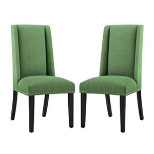 Modway Baron Dining Chair in Green (Set of 2) - Picture 1 of 4