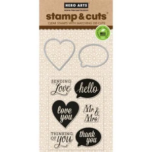 Hero Arts Cling Stamp & Die Set "Yes" DC132 Love/Marriage Cardmaking Set - Picture 1 of 1