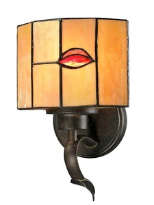 TW12449-P91 - Dale Tiffany Fantom Leaf Wall Sconce - Picture 1 of 2
