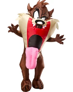 Looney Tunes aufblasbares Tazmanischer Teufel Kostüm für Erwachsene - Bild 1 von 2