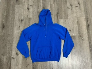 Sudadera con capucha Tultex vintage para hombre grande azul suéter en blanco años 80 90 - Imagen 1 de 9
