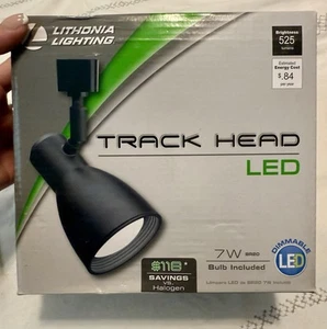 Lithonia Lighting Step Baffle 1-Light Black LED Track Head LTHSTBF BR20 - Picture 1 of 3