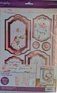 Hunkydory Blushing Blossoms Perfect Petals Luxus Topper Set. Macht 2 Karten - Bild 1 von 2