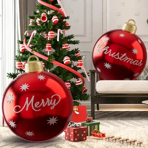 2 Pezzi Palline Gonfiabili in PVC da Esterno 24 Pollici Giganti per Palline Decorate Ornamenti Gi - Foto 1 di 6