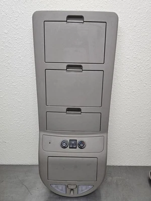 2008-2014 NISSAN TITAN ARMADA OVERHEAD ROOF CONSOLE LIGHT  COMPARTMENT GRAY OEM - Image 1 of 4