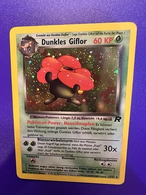 DUNKLES GIFLOR 13/82 GERMAN HOLO DARK GLOOM ROCKET POKÉMON 2000 GERMAN - Image 1 of 4
