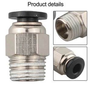 20 Straight Pneumatic Couplings for M10 with Quick Connector Functionality - Photo 1/12