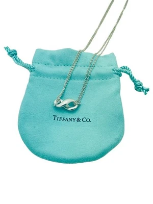 Tiffany & Co. Collar Doble Hilo Colgante Infinito Esterlina 15" - Bolsa Foto 1 de 4