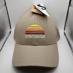 Quiksilver Stringer Cap Snapback Mesh New With Tags Khaki Tan - Picture 1 of 6