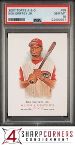 2007 TOPPS ALLEN & GINTER #55 KEN GRIFFEY JR. REDS HOF  PSA 10 - Picture 1 of 3