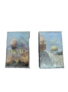Charlton Heston Presents The Bible & The Word Selected Psalms Cassette Tapes NEW - Picture 1 of 7