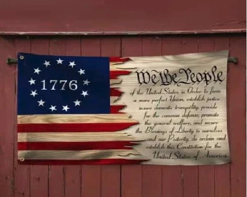 Betsy Ross We The People USA CONSTITUTION 1776 3X5 PIES Bandera 100D Con Ojales Foto 1 de 1