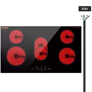 VEVOR 90cm Built-in Electric Cooktop Radiant Ceramic Cooktop 5 Burners - Picture 1 of 12