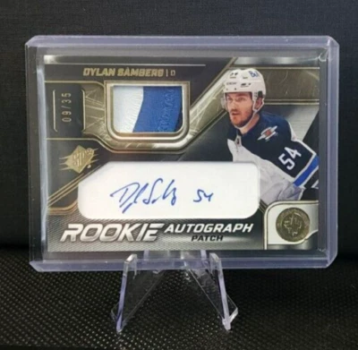 2022-23 Upper Deck SPx DYLAN SAMBERG Rookie Autograph Patch RPA SP #09/35 - Jets - Image 1 of 2