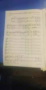 I Was Glad When They Said Unto Me SATB and Organ Choral Score Hubert Parry - Picture 1 of 1