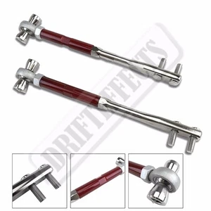 RED FOR 240SX S13 S14 300ZX Z32 ADJUSTABLE TENSION ARM PILLOW ROD SUSPENSION KIT - Picture 1 of 4
