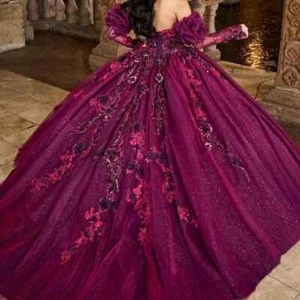 Elegante Vestidos de Quinceañera Vestidos de Baile Apliques de Encaje Lentejuelas Cuentas Dulce 15 16 - Imagen 1 de 7