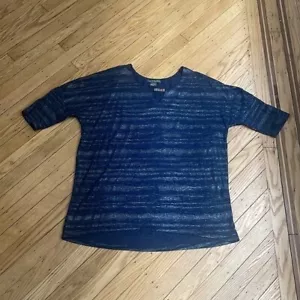 SUZY SHIER blau und silber Top Gr. Large - Bild 1 von 6