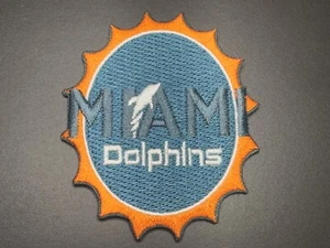 Miami Dolphins Embroidered Iron On Patch - Picture 1 of 2