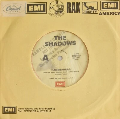 THE SHADOWS " HAMMERHEAD"  AUSTRALIAN PROMO  EDITION  SP - Image 1 of 3