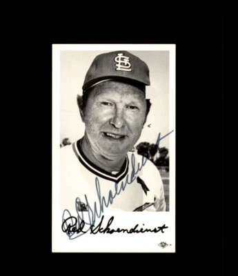 Red Schoendienst JSA Signed  4x5 Team Issued Photo Autographed St Louis Cardinal - Image 1 of 3