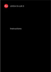 LEICA  D LUX 3 CAMERA PRINTED INSTRUCTION MANUAL USER GUIDE HANDBOOK 142 PAGES - Picture 1 of 1
